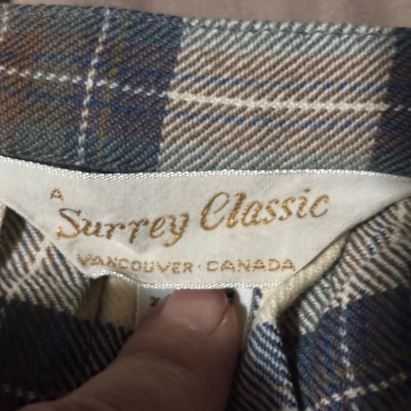 Surrey Classic Vintage Wool midi wrap plaid skirt medium - Picture 9 of 13